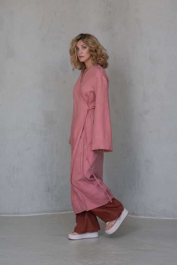 chinese dress ladies Wrap Origami Below Knee Dress – Gaia Conceptions