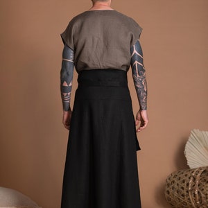 Black Men's Skirt With Pocket TOKIO image 6