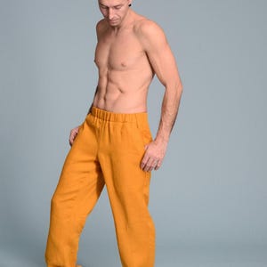 breathable linen trousers men summer outfit