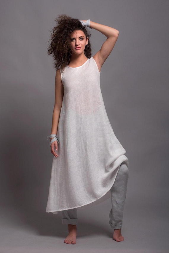 knee length dresses for ladies Slipster Maxi Dress * FINAL SALE * 30% OFF – Linen Woman main image 1
