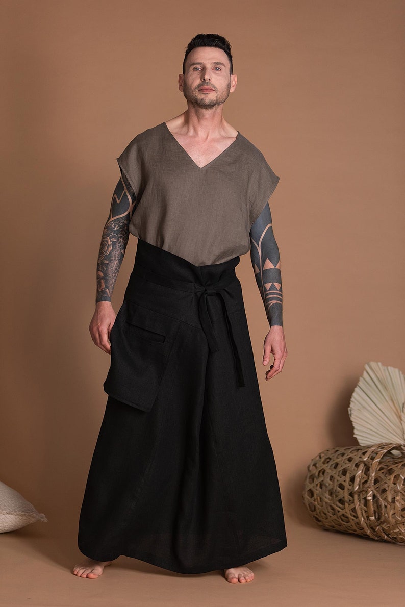 Lightweight Linen Tank Top YATIR Men's Sleeveless Shirt image 4