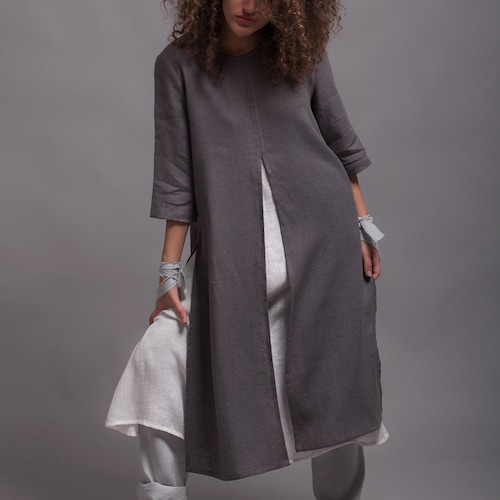 Outfit 4 Pieces Large Linen Dress DOR Linen Tunic SANGA - Etsy Israel