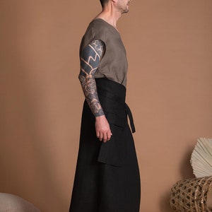 Black Men's Skirt With Pocket TOKIO image 5