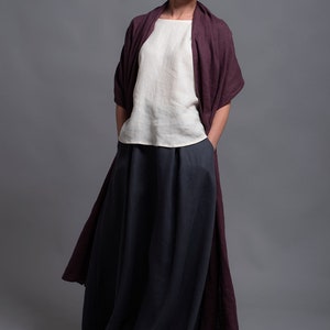 Floor Length Linen Skirt