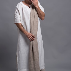 Men's Outfit 3 Pieces Wide Leg Harem Pants Long Linen | Etsy