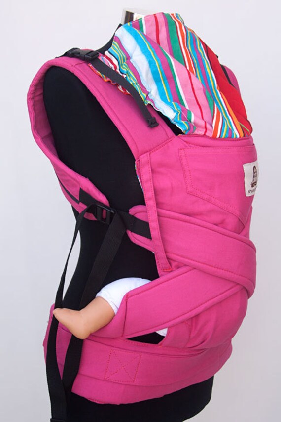 Items similar to PINK Baby Carrier for baby/toddler for Front/Back carry comfortable buckle