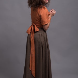 Floor Length Linen Skirt