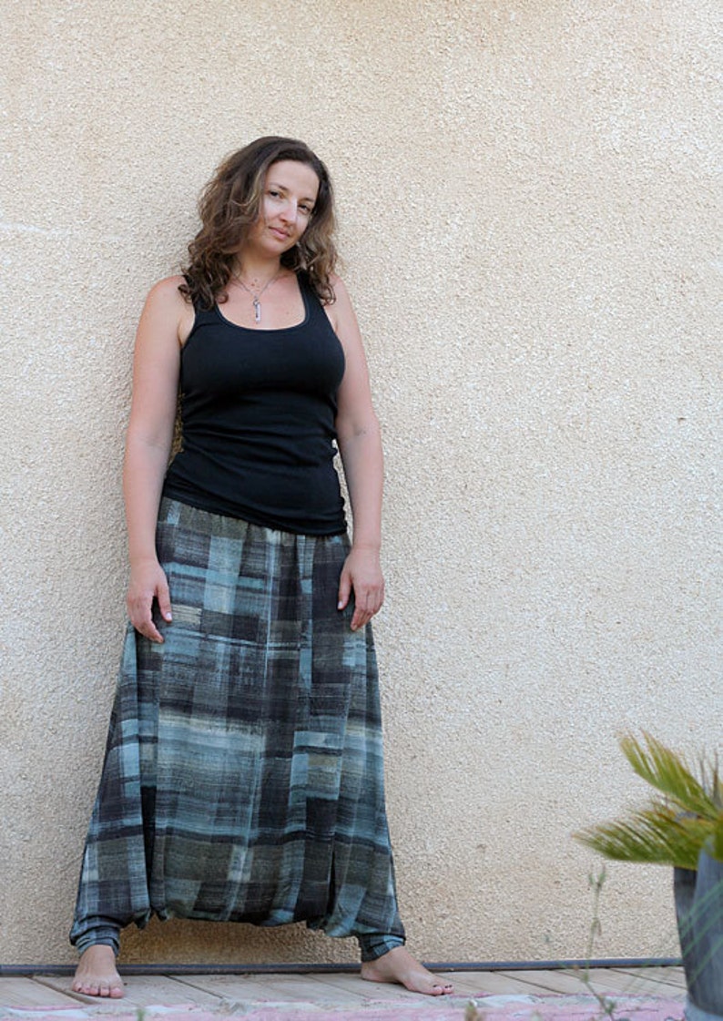 Loose Pant Drop crotch Women Trousers Plus size Harem Pants like Skirt XL XXL 3XL Comfy Wide leg Pants Boho Bohemian Casual Pants Skirt
