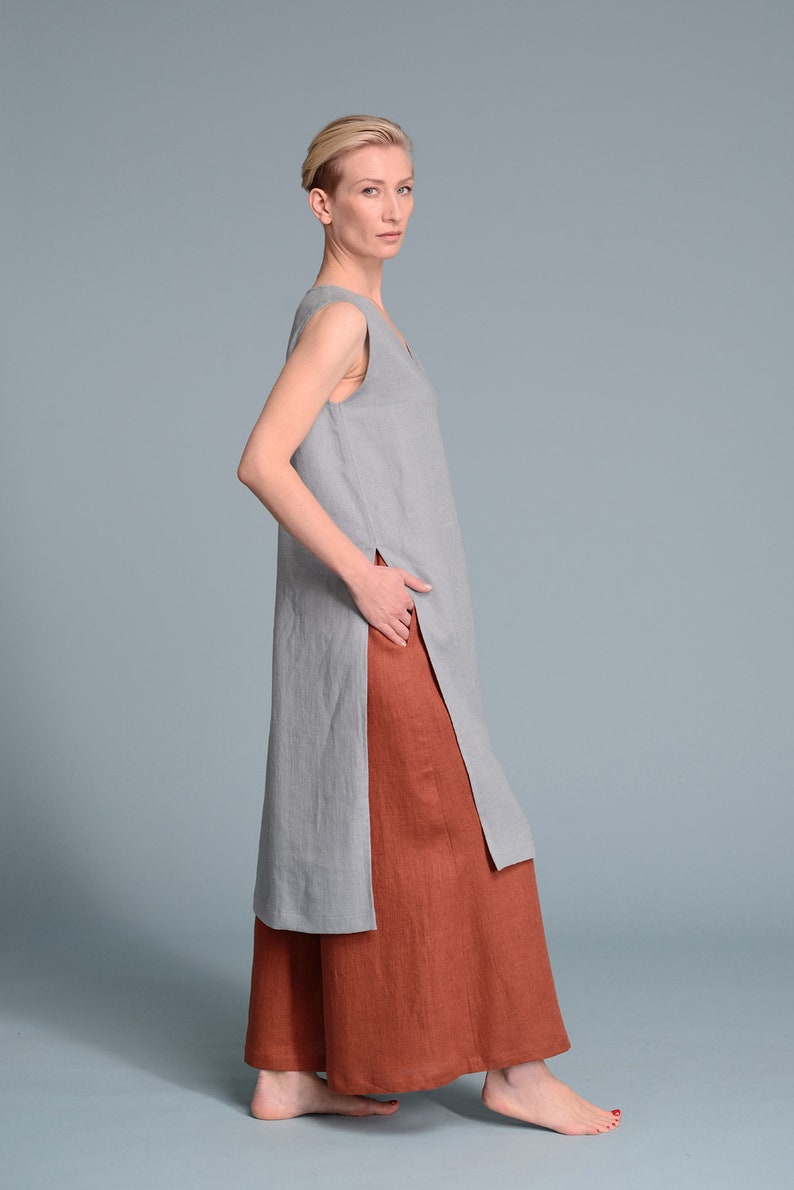 V neck Linen Tunic KENI image 3