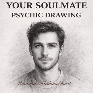 Dessin psychique de l'âme soeur | Portrait à la même heure + lecture de tarots amoureux | Aperçu du futur mari/femme | Livraison numérique rapide