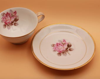 Vintage Noritake teacup and saucer pair