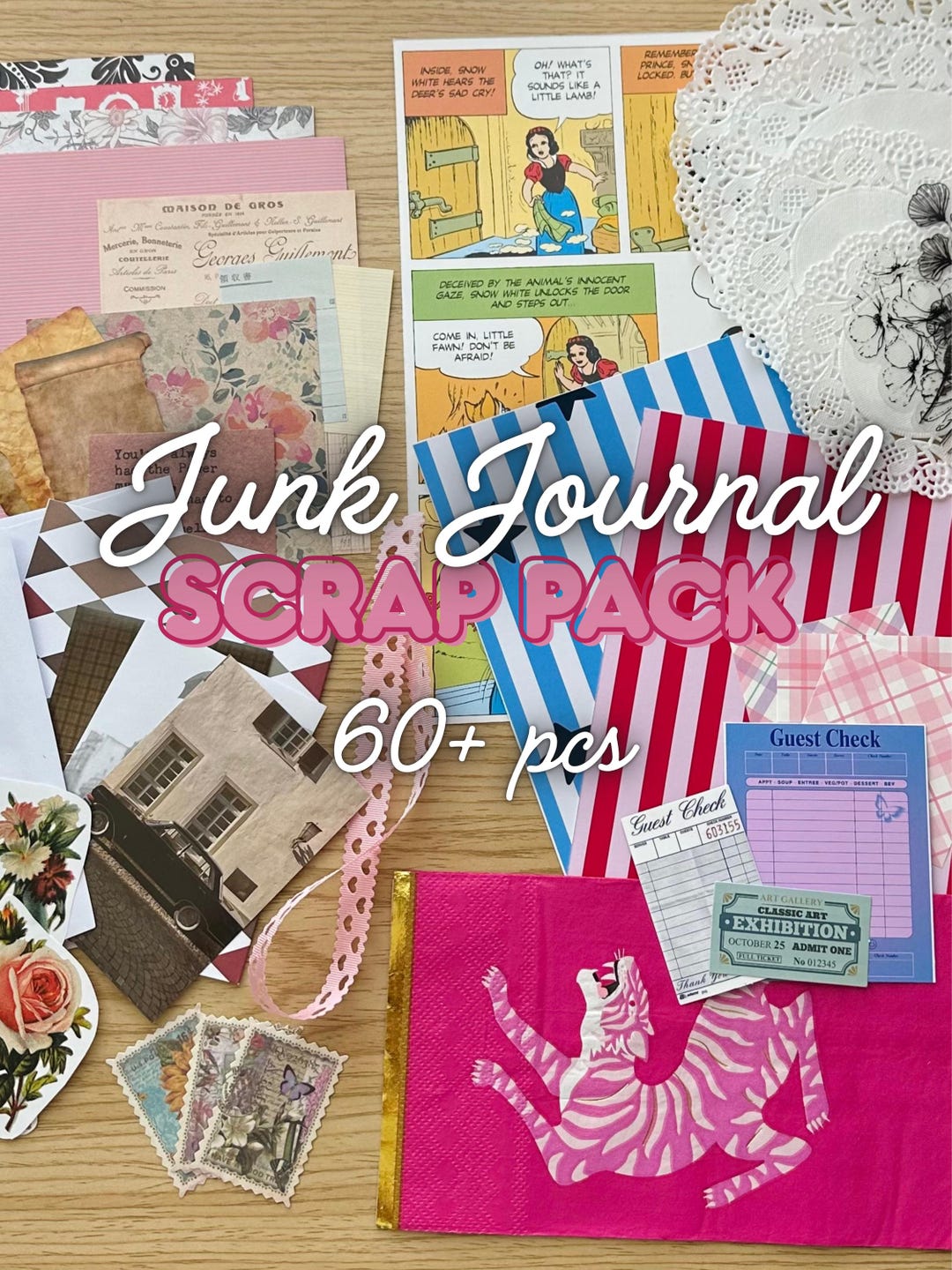 Junk Journal Kit | Vintage + Y2K Scrap Pack - Etsy