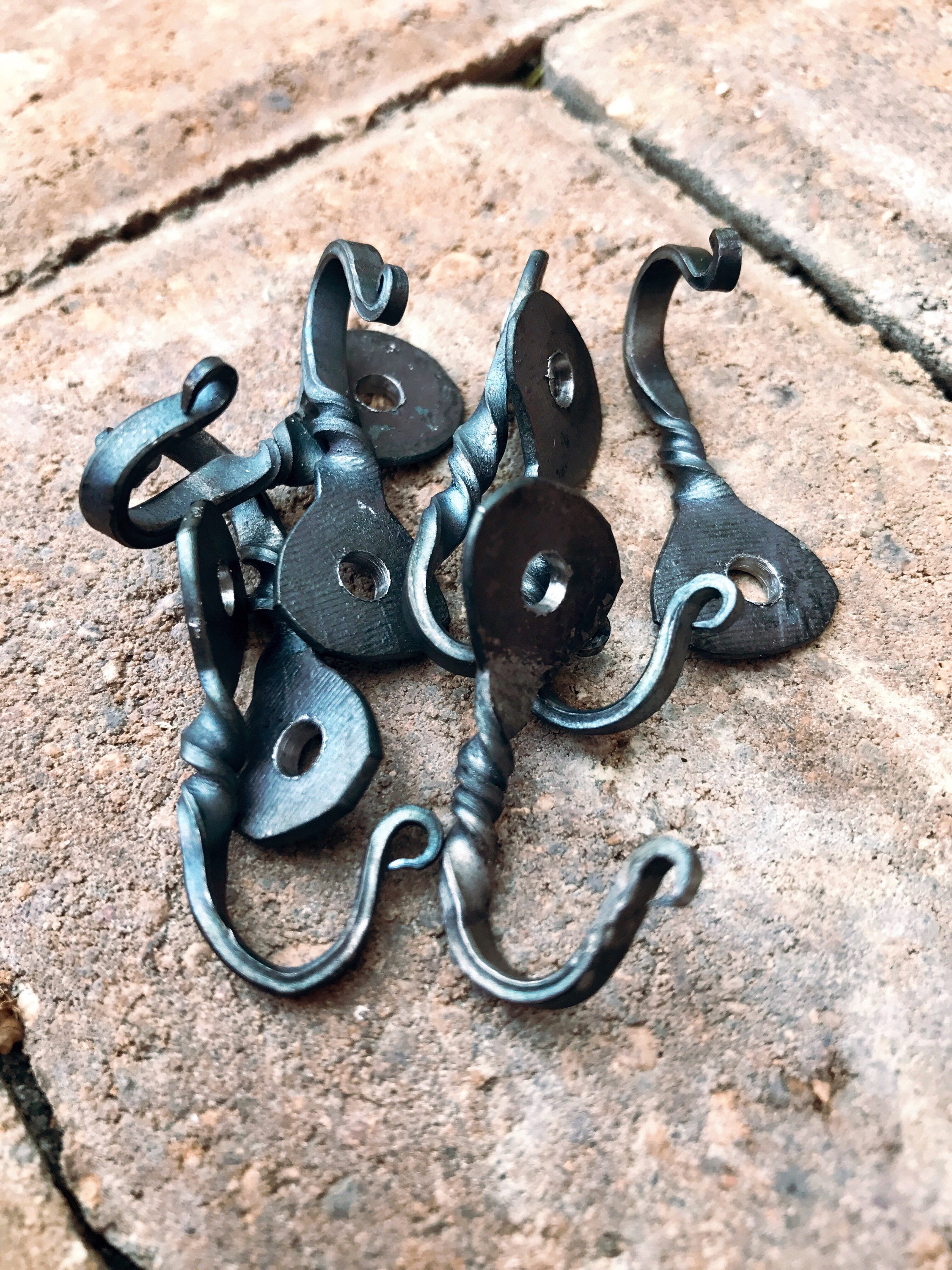 Set of 4 Horseshoe Nail HooksHand HooksMetal Hooks Etsy