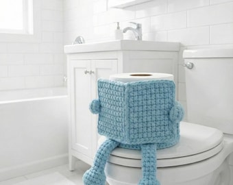 Crochet Toilet Paper Holder Pattern: Funny Bathroom Amigurumi (PDF Download),Wrıtten Pattern only, NO PHOTOS, Please Read Description