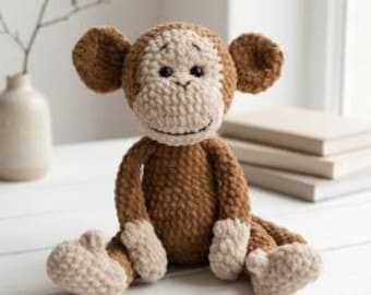 Monkey Amigurumi Crochet Pattern, Beginner Friendly Toy (PDF Download)