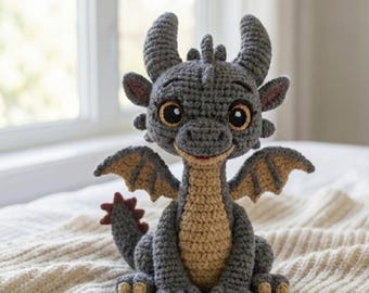 Amigurumi Dragon Pattern, Crochet Baby PDF, Fantasy Animal Toy, Digital Download,Wrıtten Pattern only, NO PHOTOS, Please Read Description