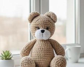 Crochet Teddy Bear Pattern, Amigurumi Plushie DIY (PDF Download without Images), Wrıtten Pattern only, NO photos, Please Read Description