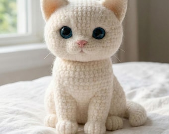 Crochet Cat PDF Pattern: Beginner-Friendly Amigurumi Kitten Tutorial, Wrıtten Pattern only, NO PHOTOS, Please Read Description