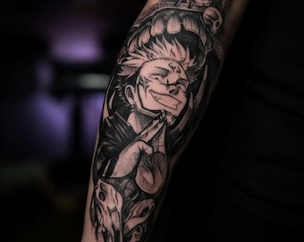 Satoru temporäres Tattoo - Anime Body Art Sticker