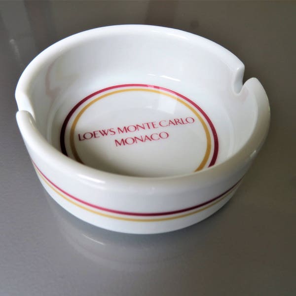 Vintage Ashtray Ash Tray Loews Monte Carlo Monaco Bauscher Weiden 1980s