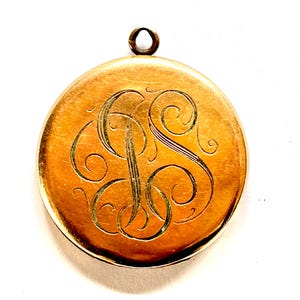 Antique Locket Engraved 14k Gold Filled D&C Daggett and Clap Co Early 1900s
