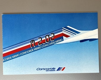 Vintage Concorde Air France Memo Booklet 1980s SST M2.02