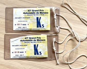 Vintage Monaco Grand Prix 1989 Entry Pass Formula 1 Road & Track Formula One