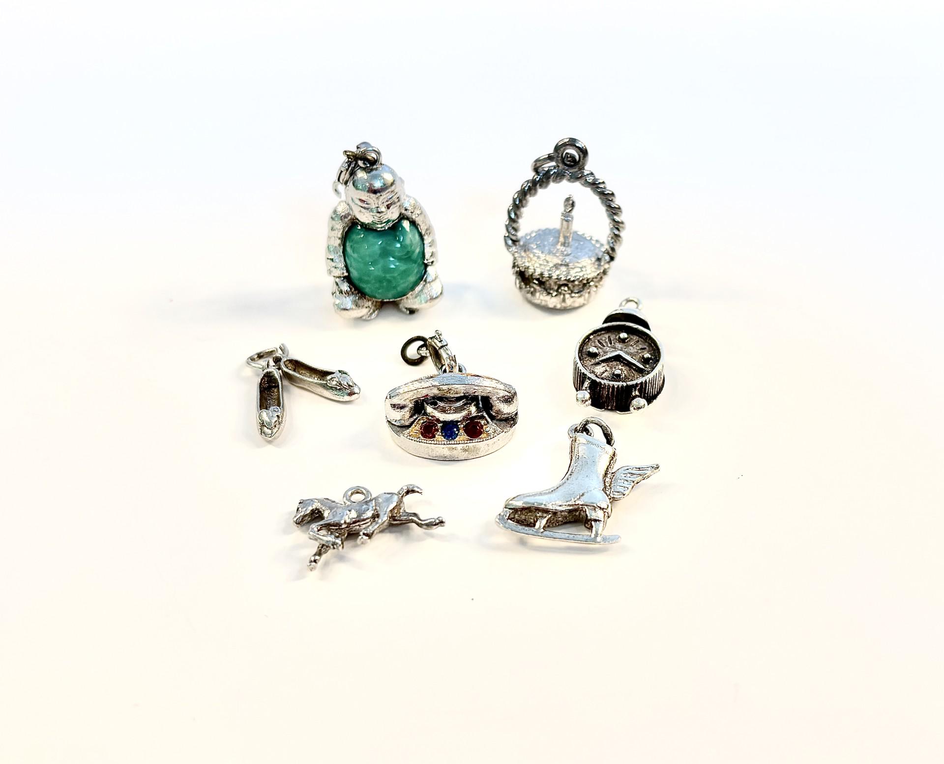Charme Argent Sterling Vintage - Forme Chaussure De Danse Femme, 2,8 G, 1,8 Cm