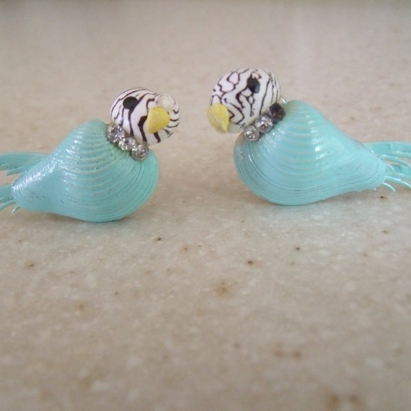 SALE Vintage Earrings Parrots Sea Shells REDUCED FROM 8.00