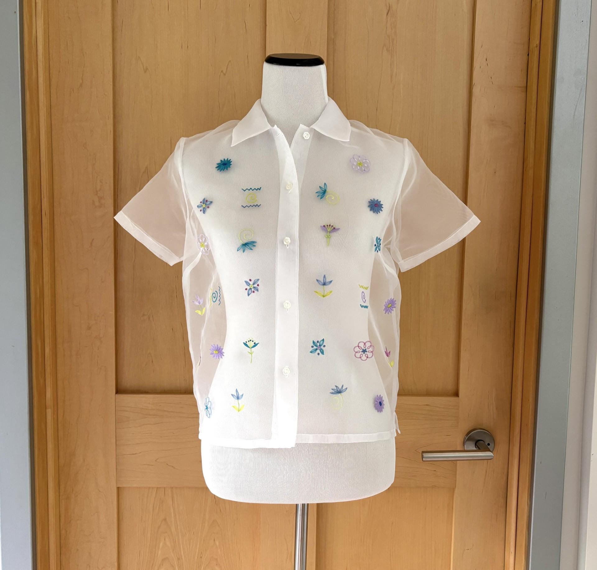 トップス SHEER FLOWER SHORT SLEEVE SHIRTS Amazon.com: WDIRARA Men's Floral Sheer Mesh See Through