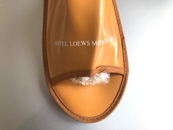 Vintage Loews Hotel Monte Carlo Guest Slippers 19… - image 2