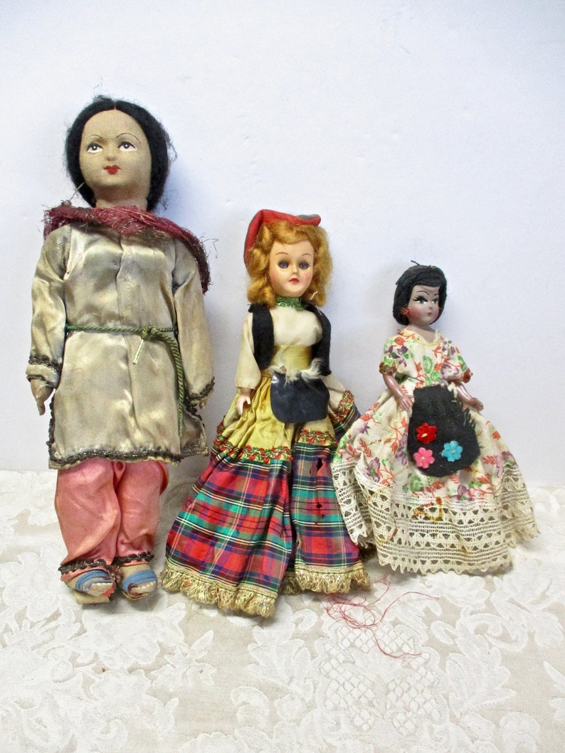 Vintage Dolls from Different Countries Collection of 3 from Etsy