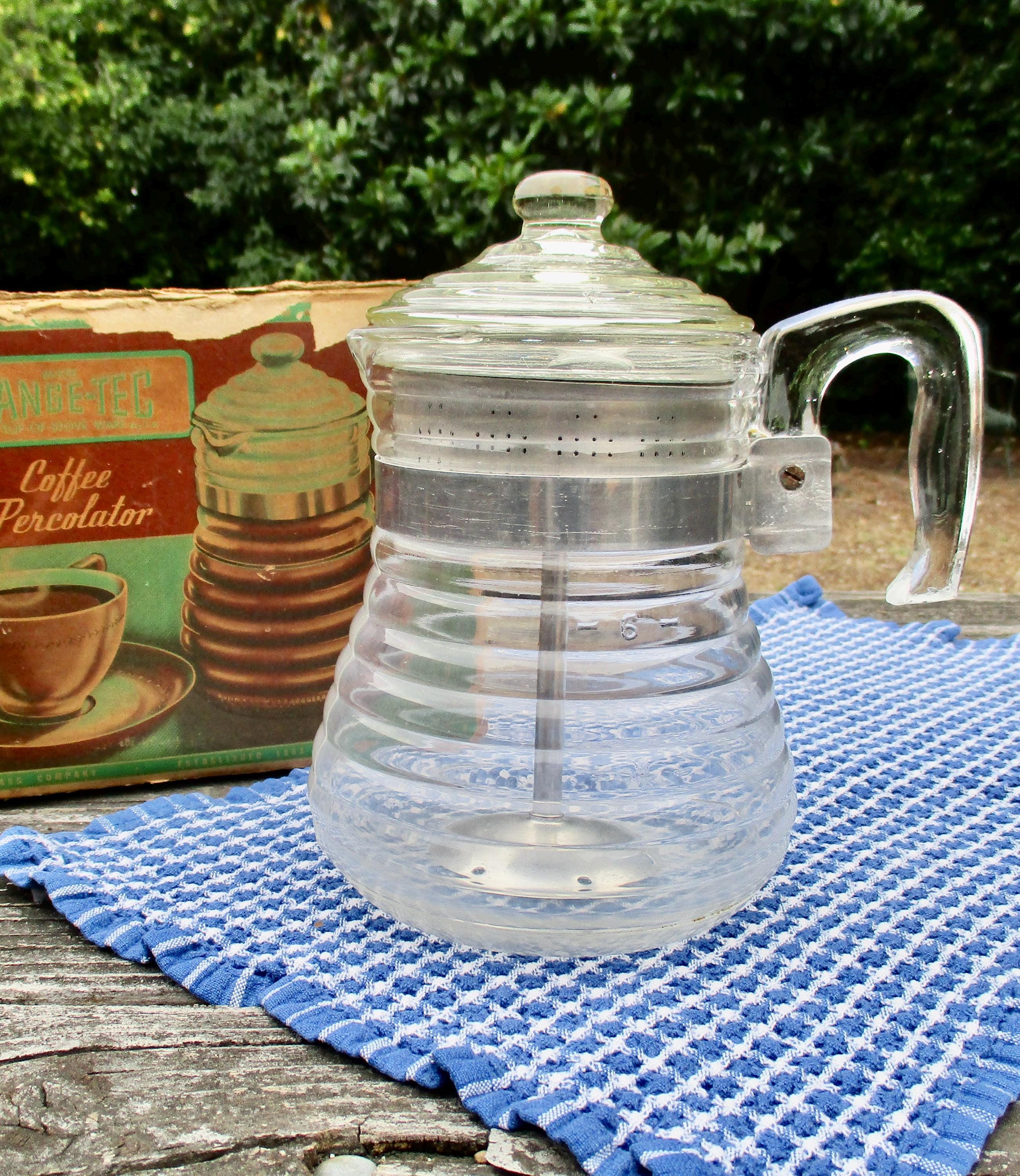 Vintage Mckee Glasbake Range-tec Percolator 1930s Glass 