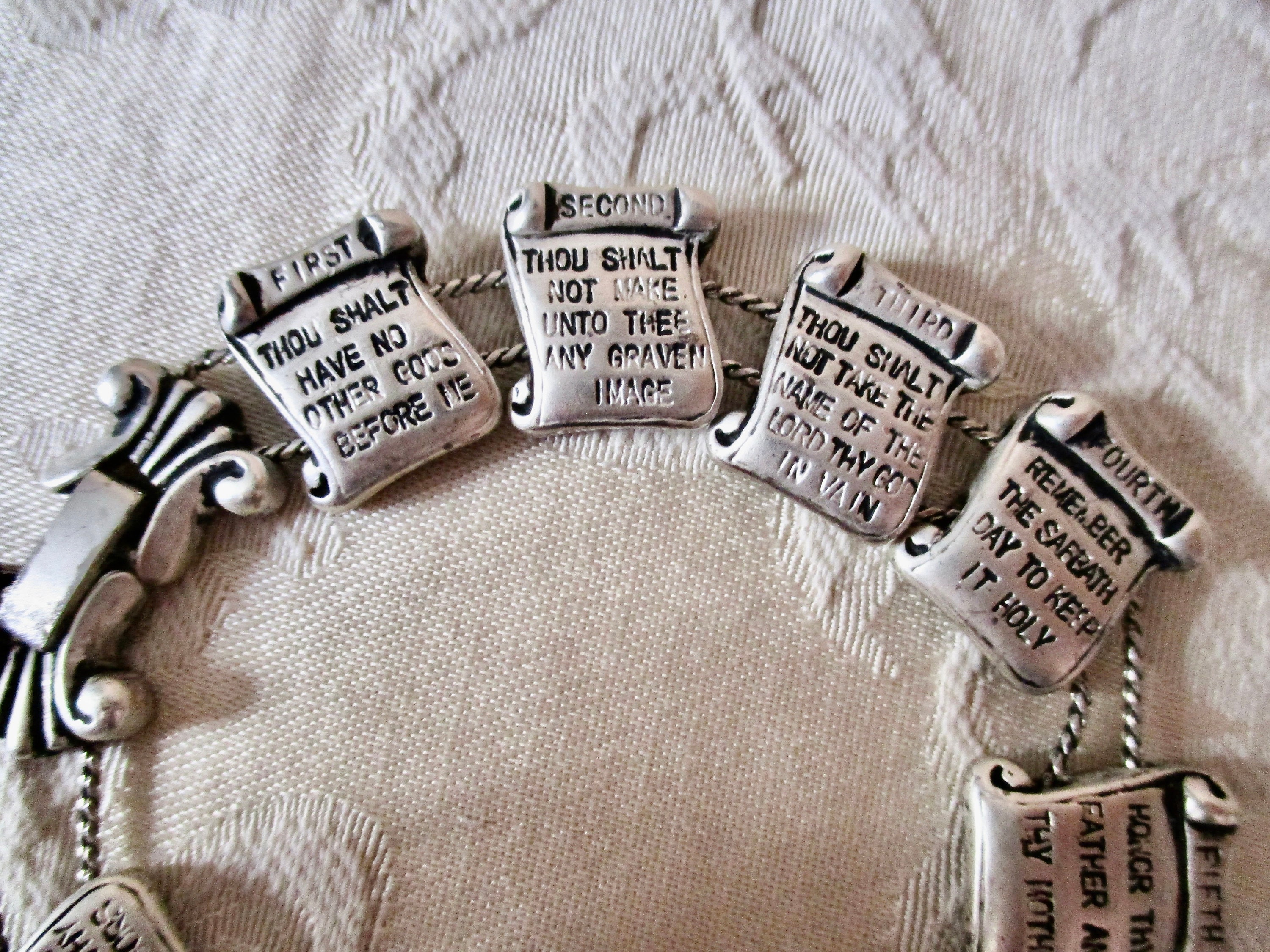 Ten commandments hotsell bracelet vintage