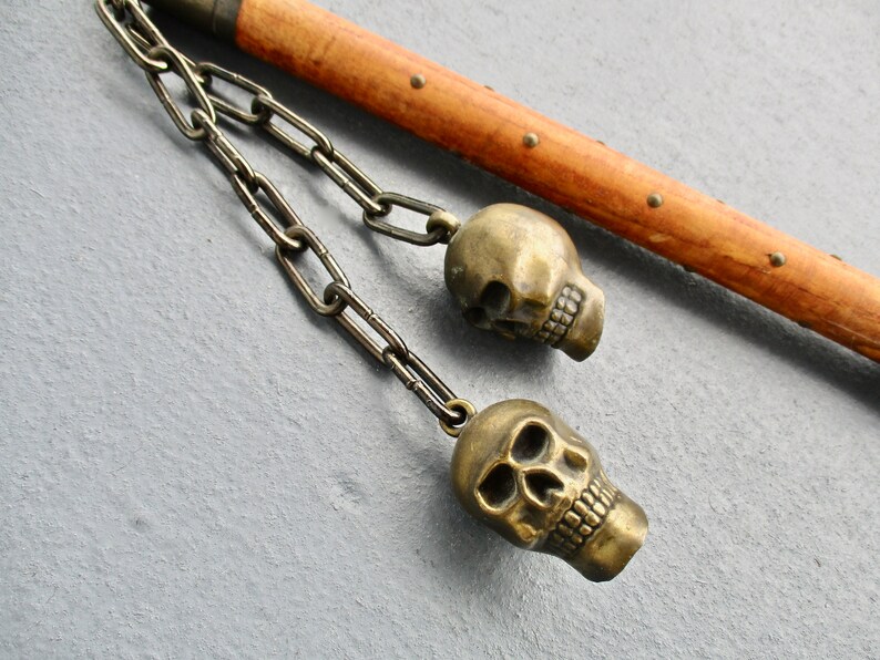Mace Double Skull LARP Fantasy Weapon 2 Skulls on Chains Etsy