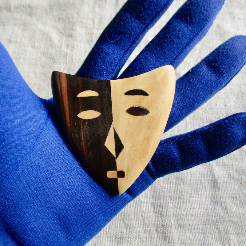 Theatrical Mask Brooches - Etsy
