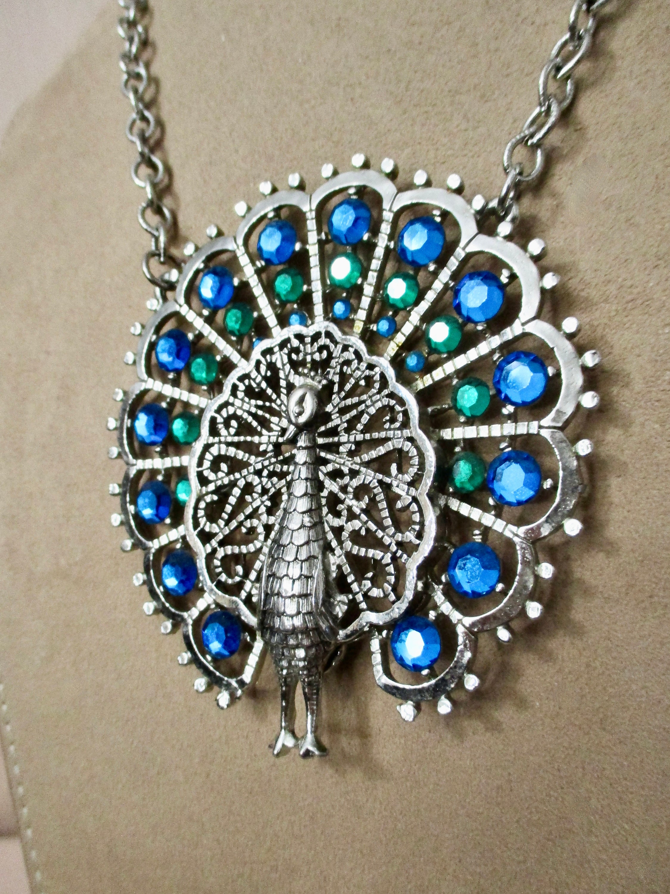 Peacock necklace gold clearance