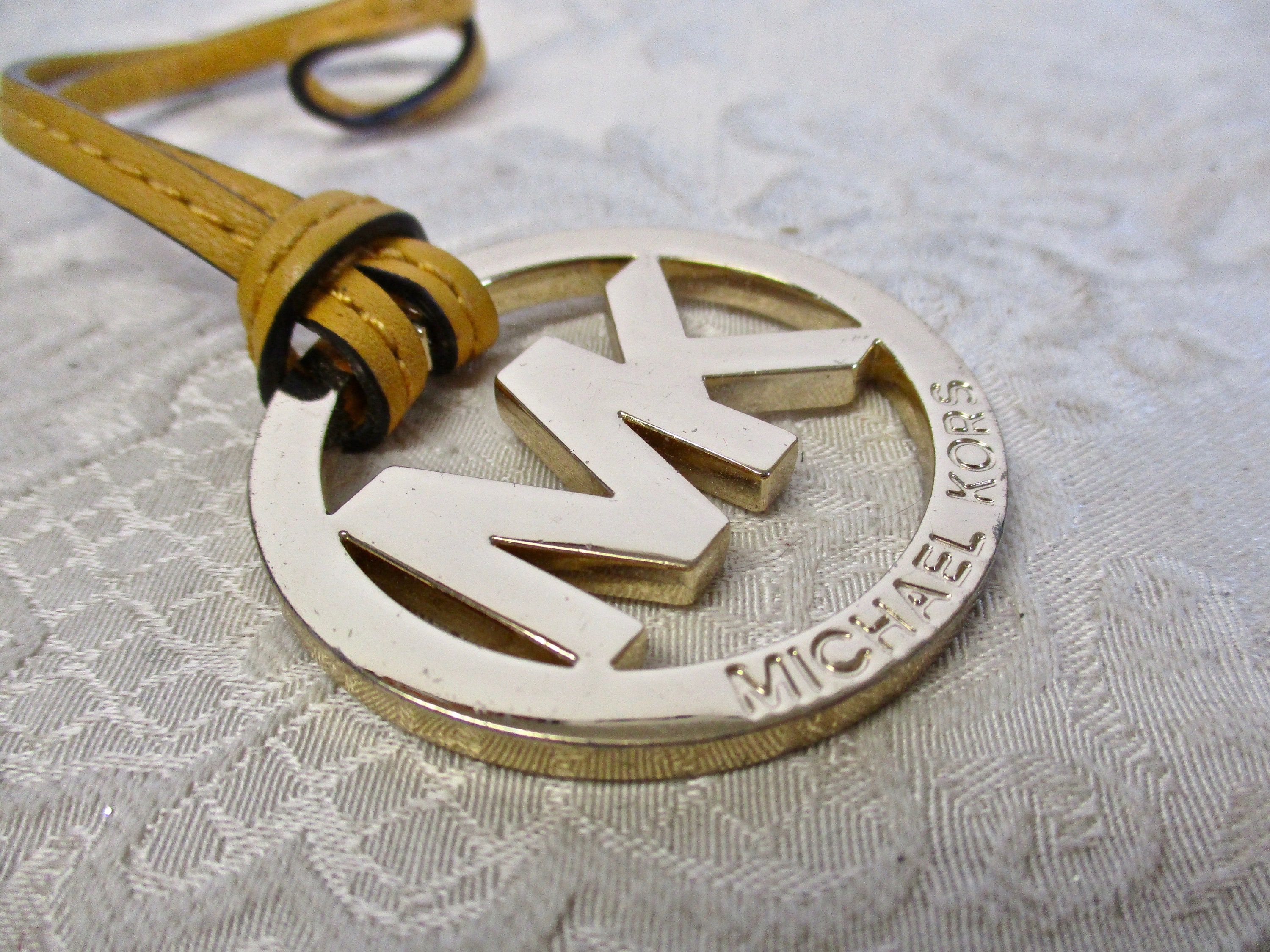 Michael Kors Mini Purse Keychain Fob Gold Color Bag charm Key holder