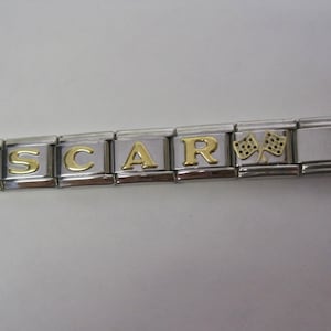Nascar Key Ring Keychain MAN&#39;S GIFT Stainless Steel Gold Letters Racing Collectible Vintage New Old Stock Can Make Bracelet Flexible Links
