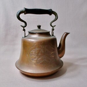 Vintage Chinese Republic of China Copper Teapot Tea Kettle Rare