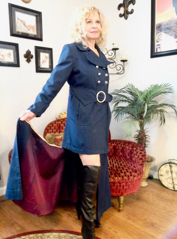 60-70s Vintage Oversized Satin long coat
