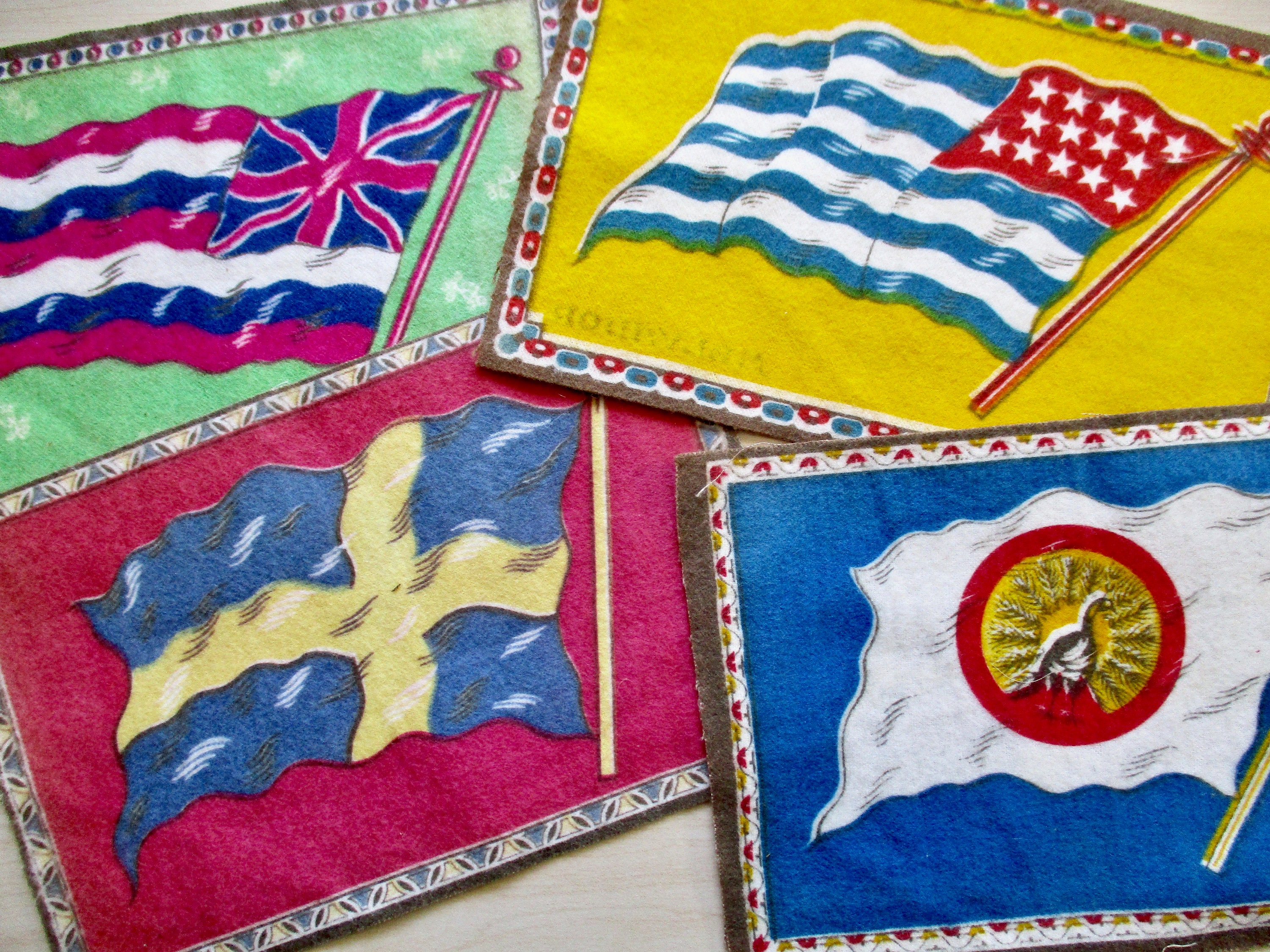 Antique Cigar Felt Navajo× 卍 ネイティブアメリカン Antique Native American Navajo Fred Harvey Style Stamp Work