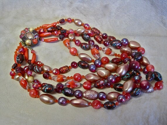 SALE: WOW Murano Glass Necklace Vintage 50s Mid C… - image 3