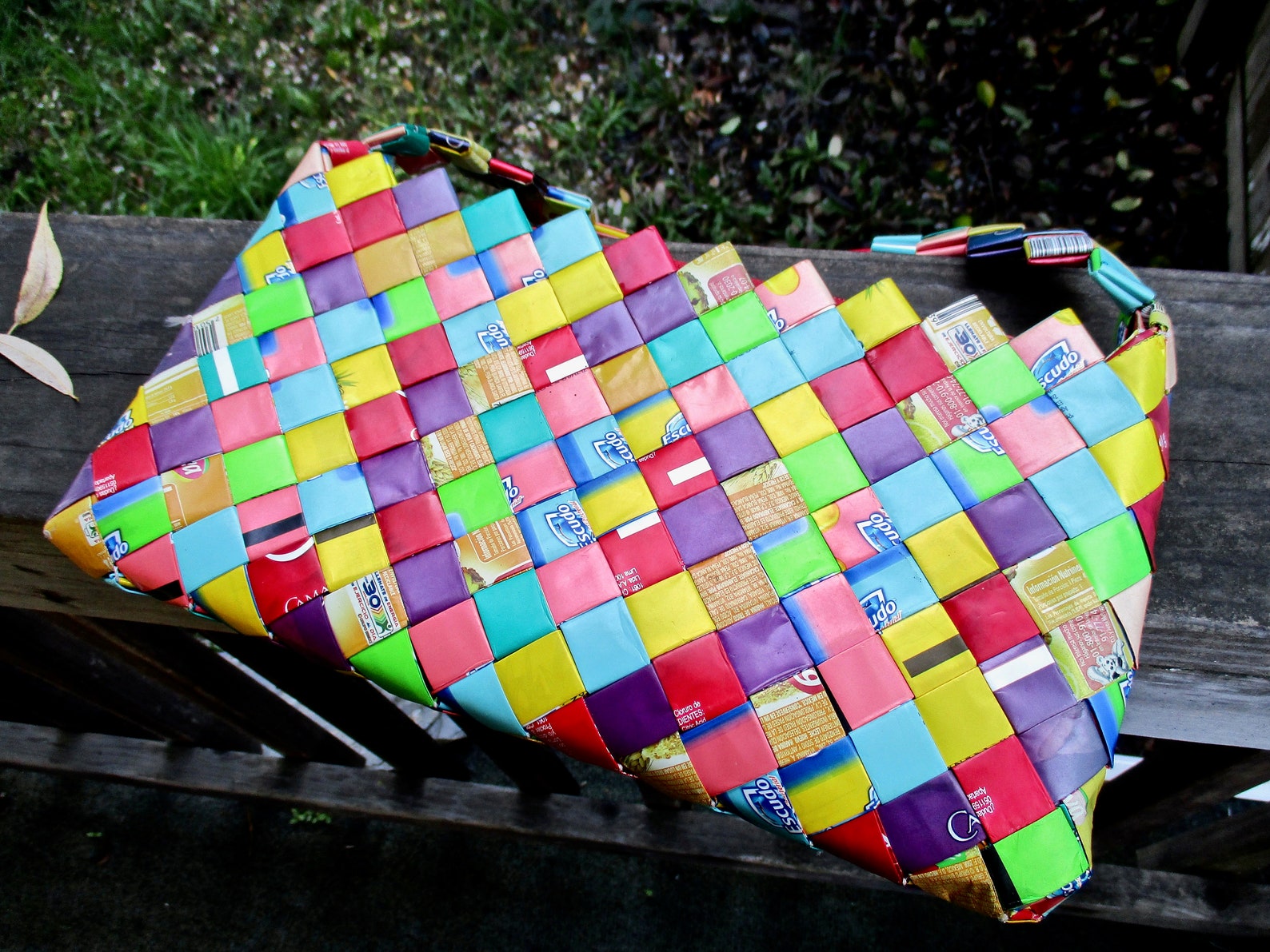 Gum Wrapper Purse Woven Recycled Bag Mexican Folk Art Bright Etsy