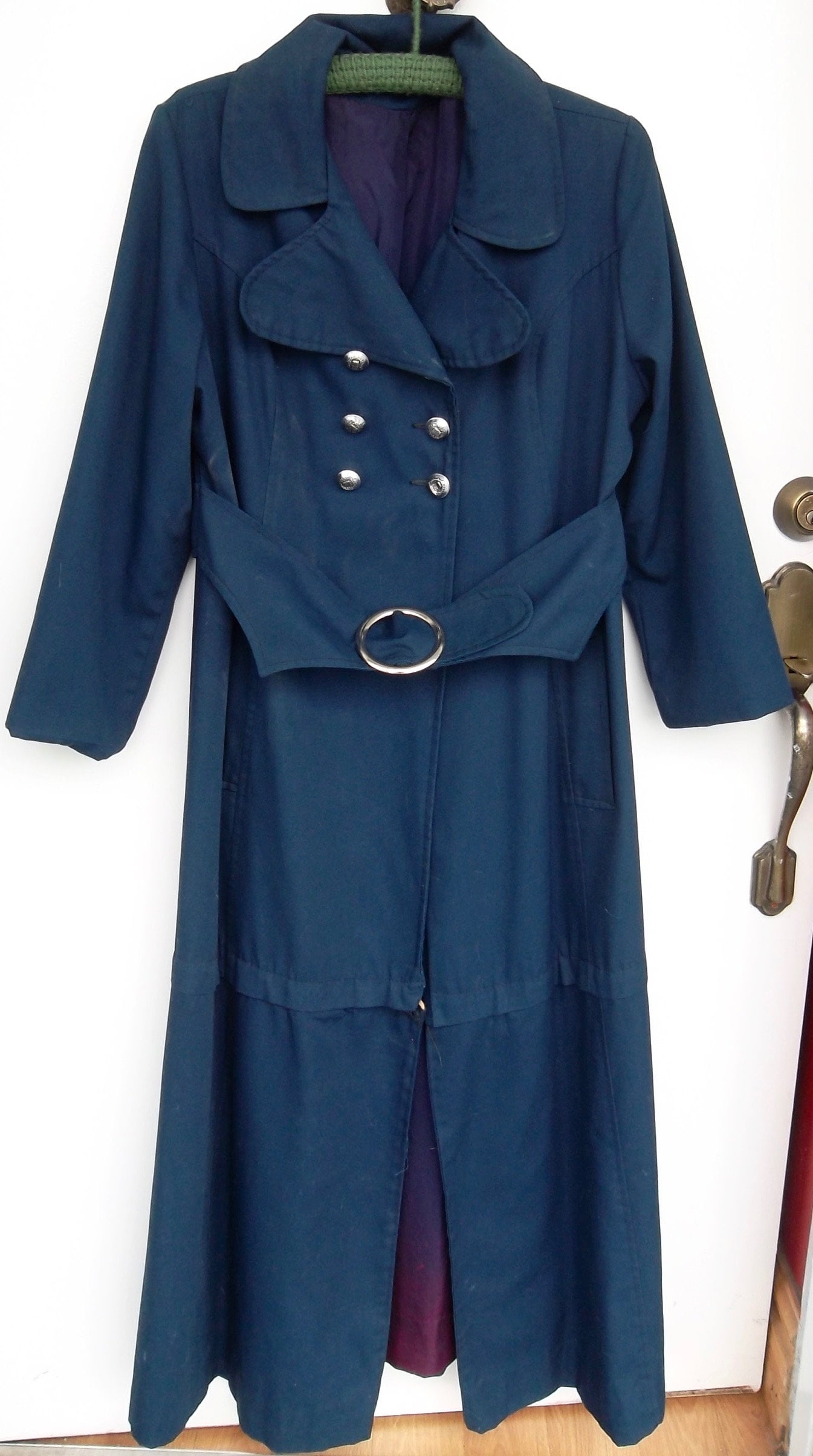 Maxi Coat UNZIPS to Mini 60s 70s Mod Convertible Coat TRENCH