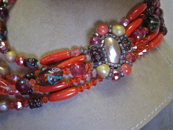 SALE: WOW Murano Glass Necklace Vintage 50s Mid C… - image 2