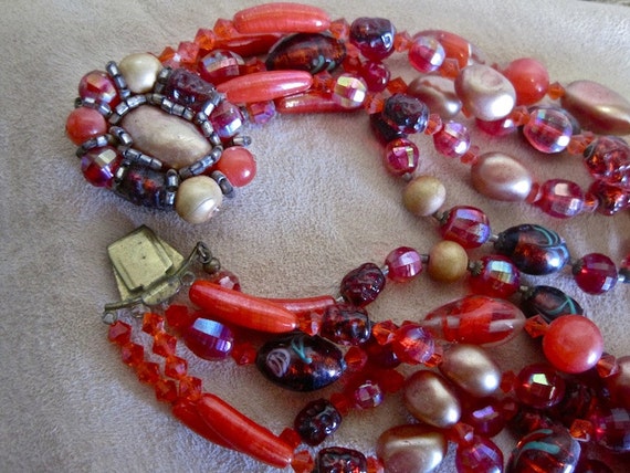 SALE: WOW Murano Glass Necklace Vintage 50s Mid C… - image 4