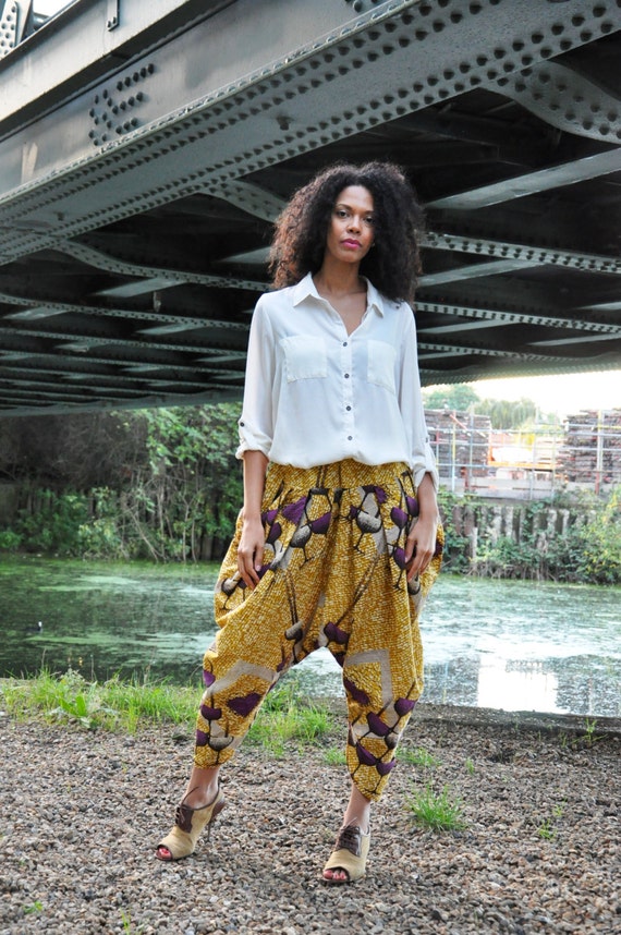 african print harem jumpsuit