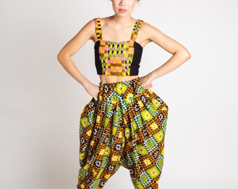 Indian Cotton Bianca Pants Yellow Green Orange