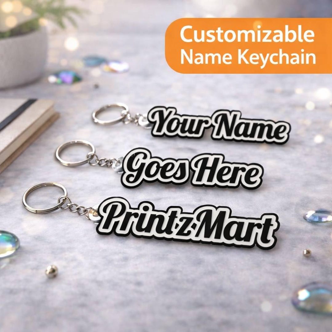 Custom Name Keychain – Personalized Keychain With Any Name or Phrase ...